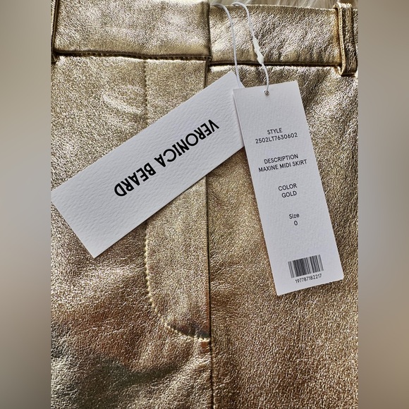 Veronica Beard Imogen Leather Jacket Blazer and Maxine Leather Midi Skirt SET - Picture 3 of 17